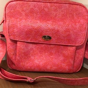 Retro Mid Century Hot Pink Luggage Tote 👜